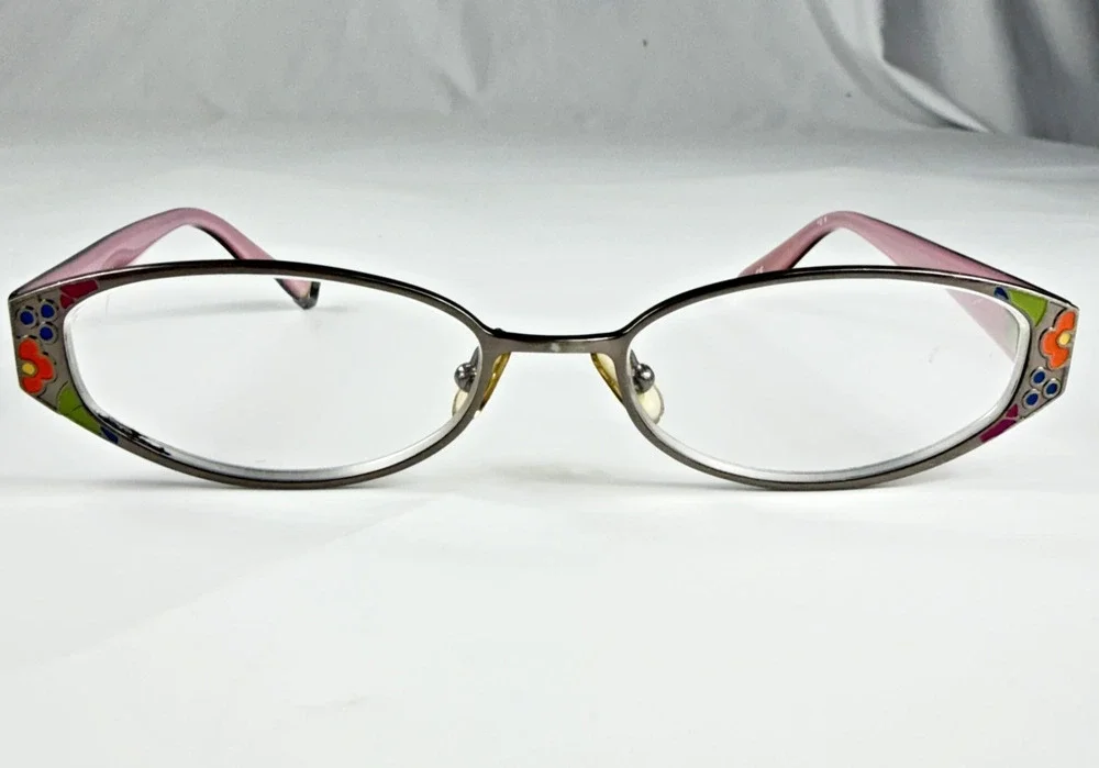 Brighton Angelou Multicolor Floral Oval 52-17mm Eyeglasses FRAMES ONLY (READ)